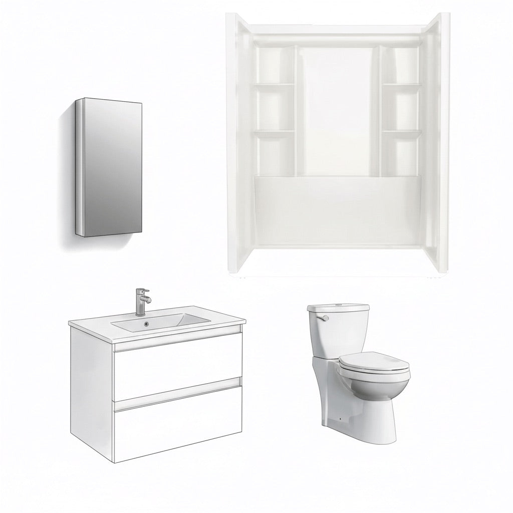 Full-size 3-Piece Bathroom