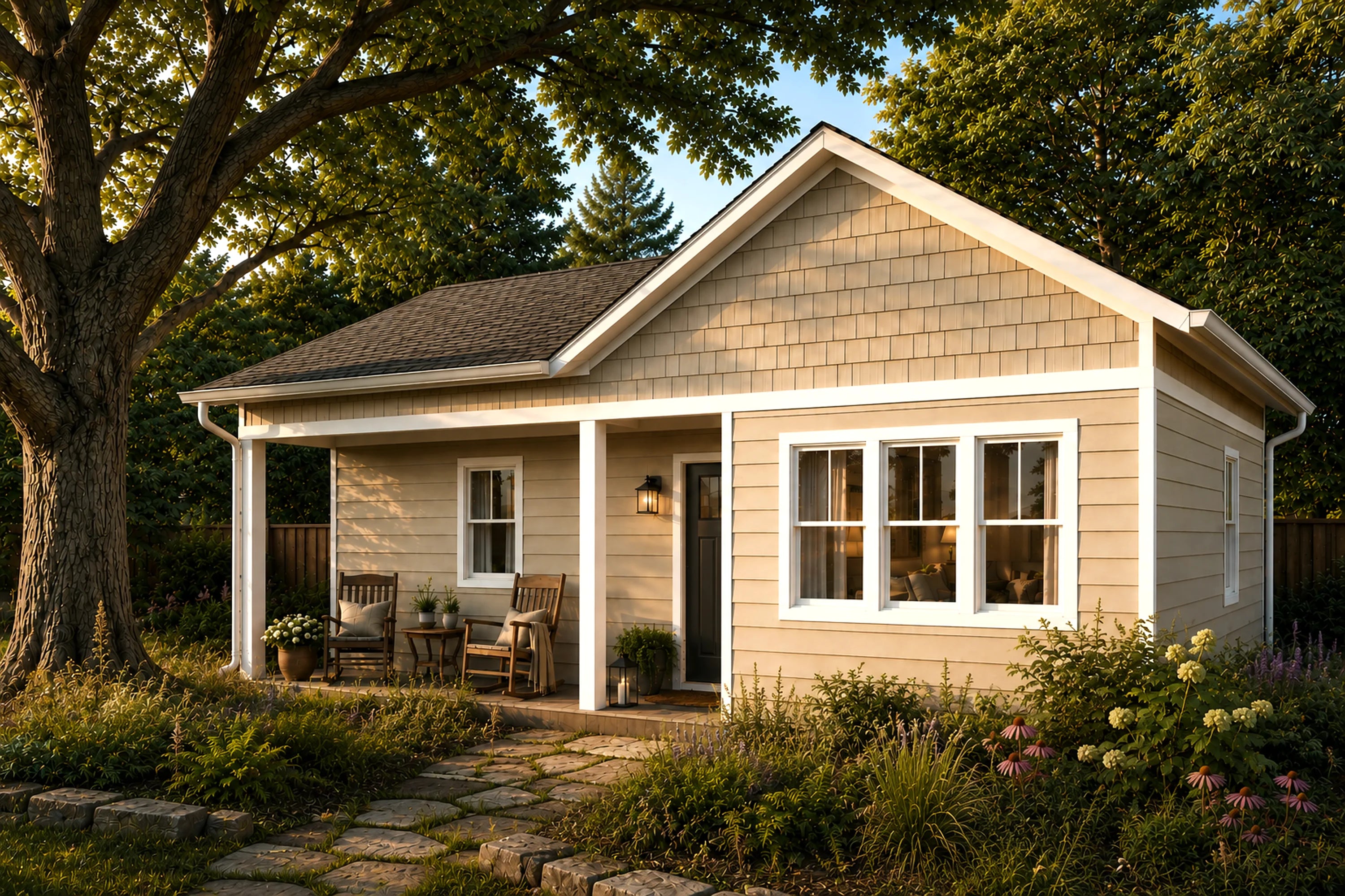 Craftsman Larch 490 front exterior render