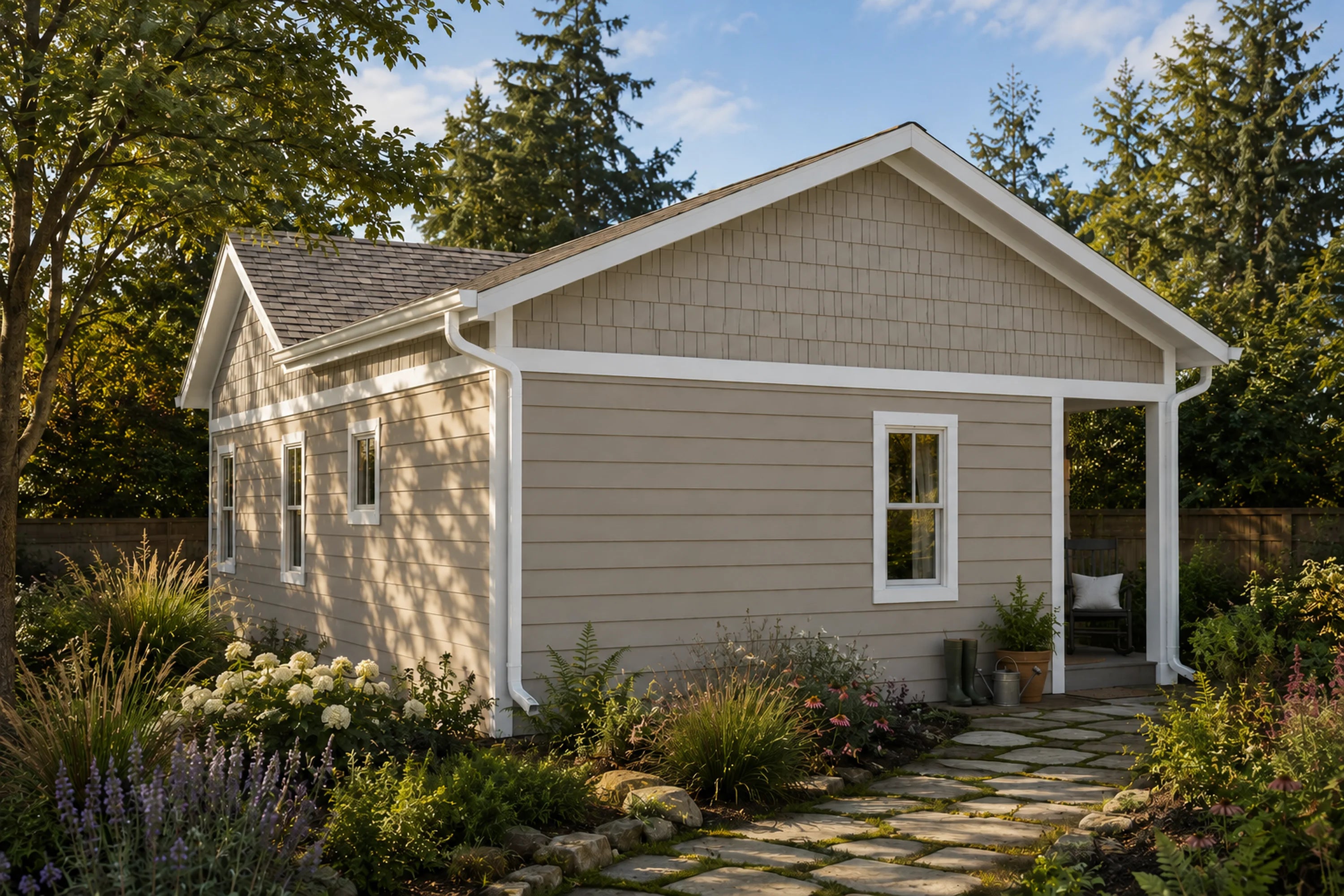 Craftsman Larch 490 rear exterior render