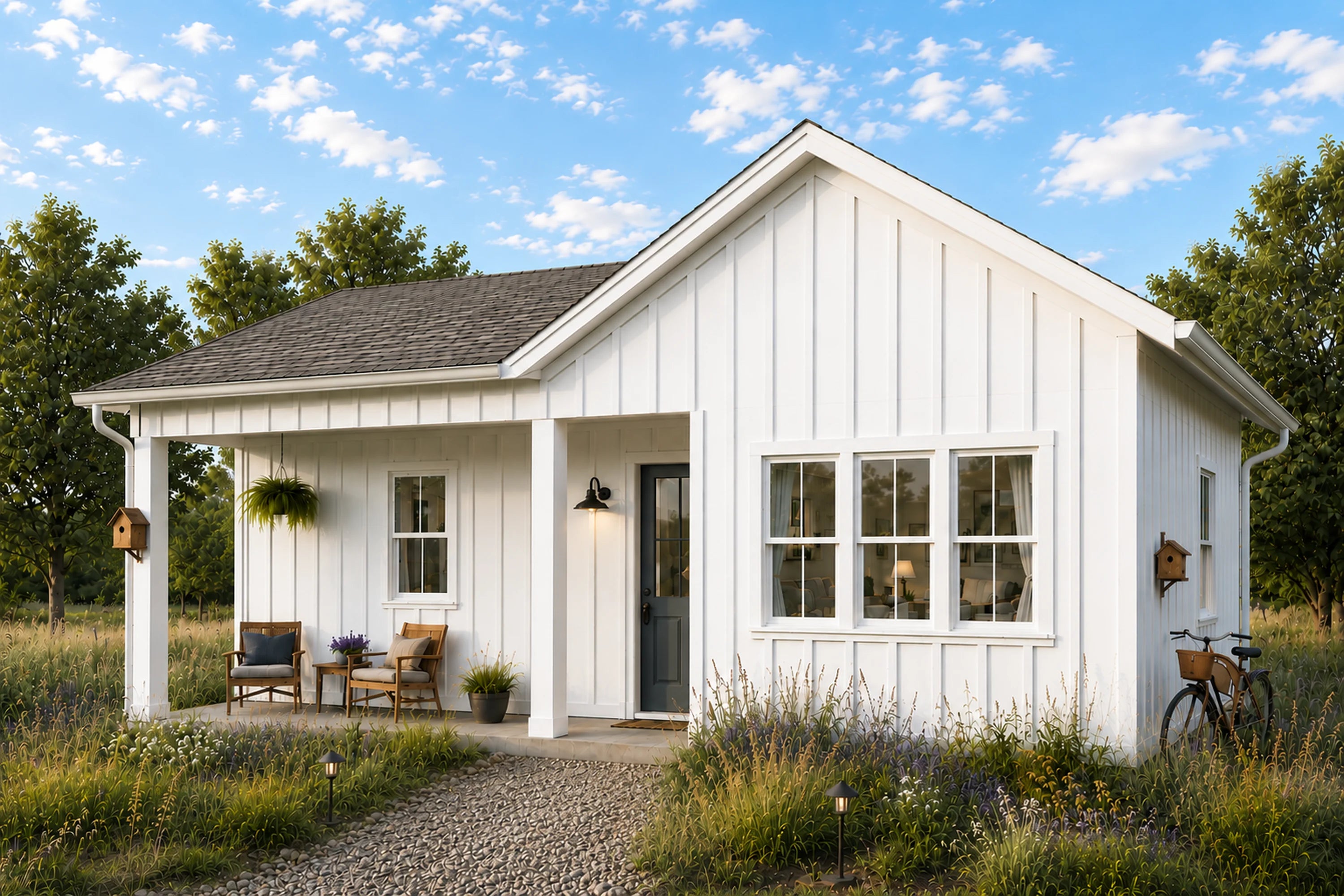 Farmhouse Larch 490 front exterior render