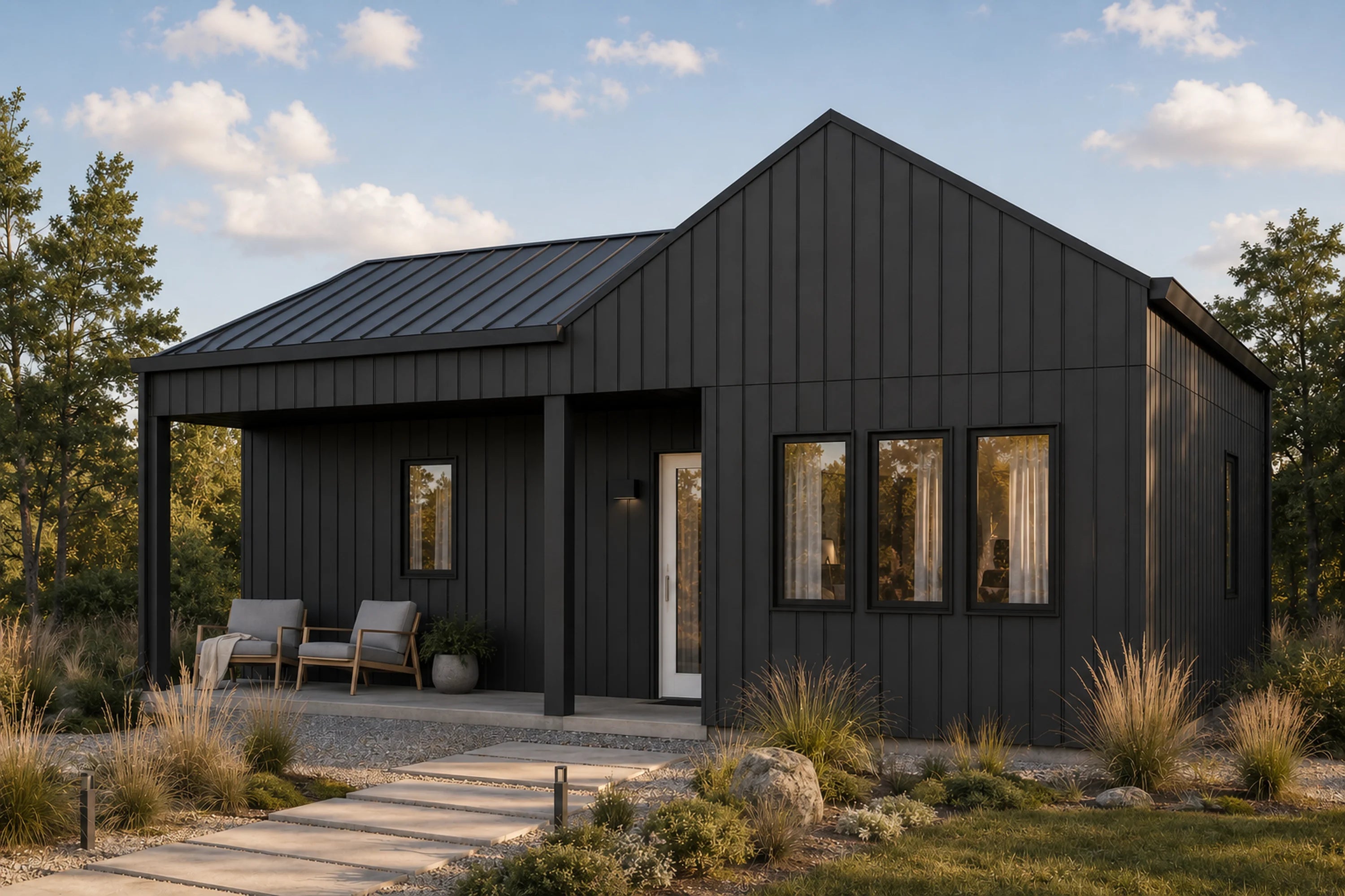 Modern Larch 490 front exterior render