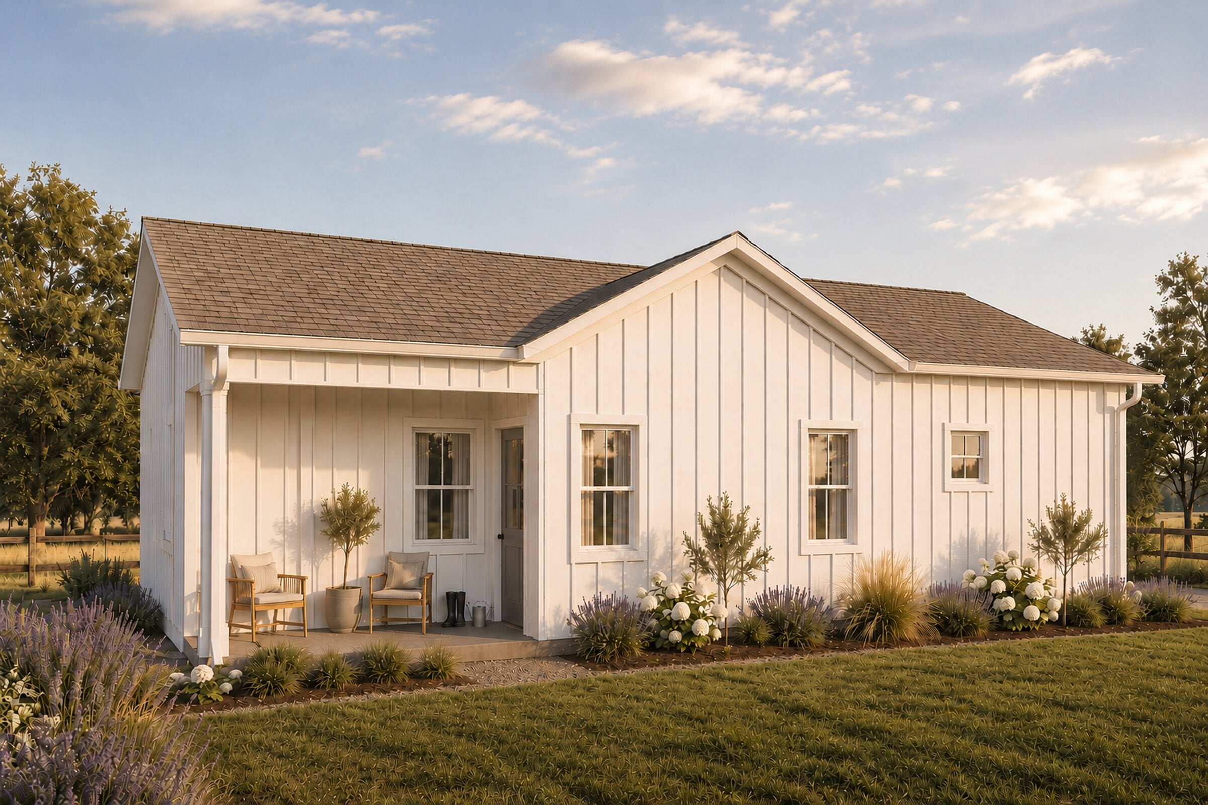 Farmhouse Laurel 650 rear exterior render