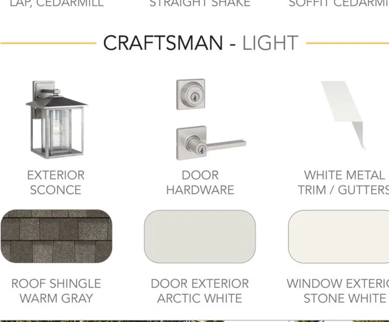 Craftsman light finish palette