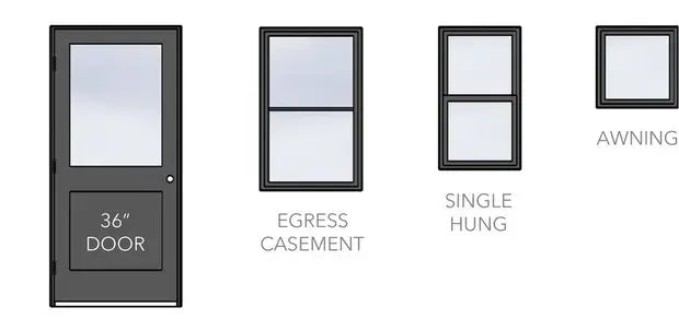 Traditional window and door silhouettes