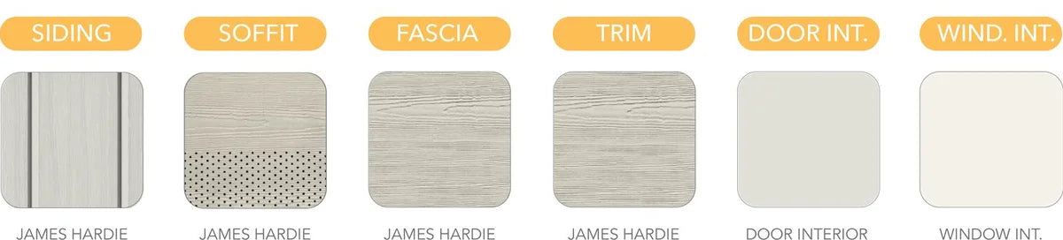 Farmhouse exterior material selections