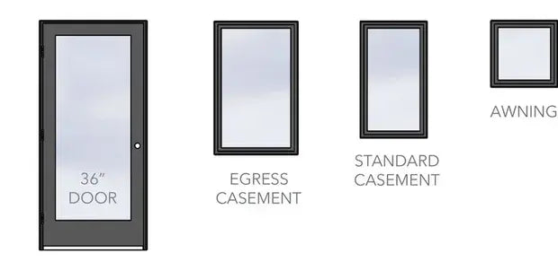 Modern window and door silhouettes