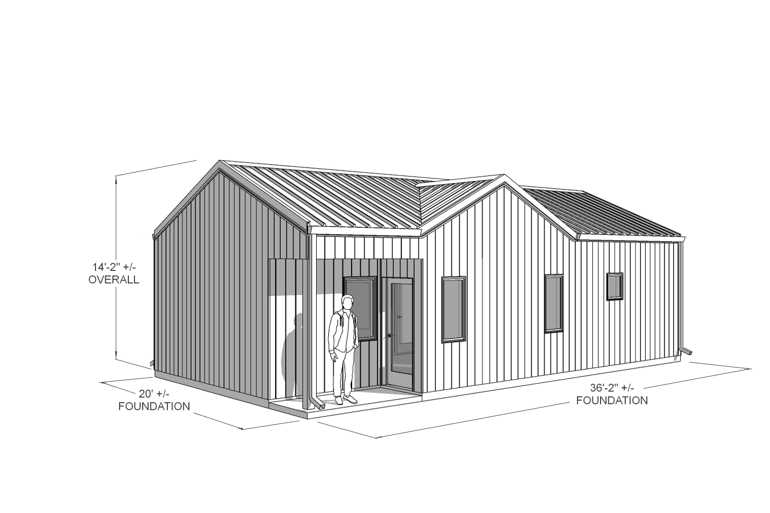 Laurel 618 Modern back dimension drawing