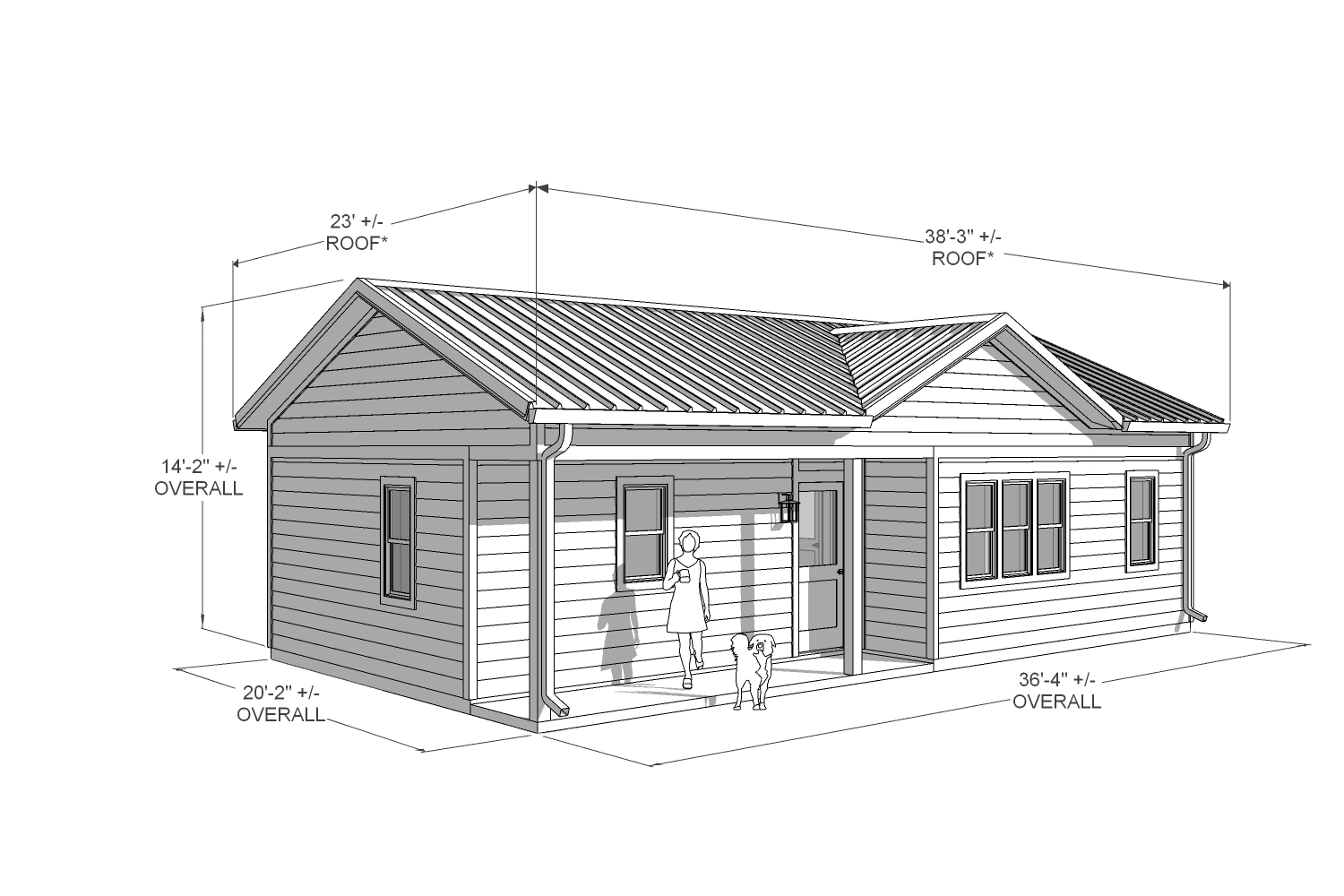 Laurel 618 Traditional front dimension drawing