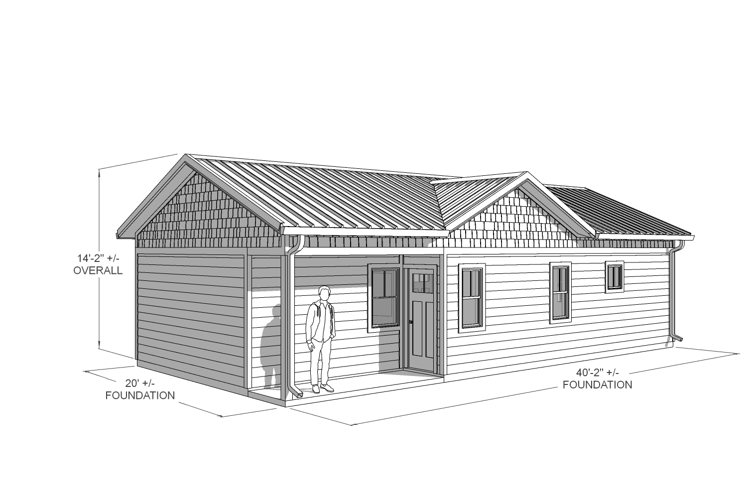 Laurel 682 Craftsman back dimension drawing