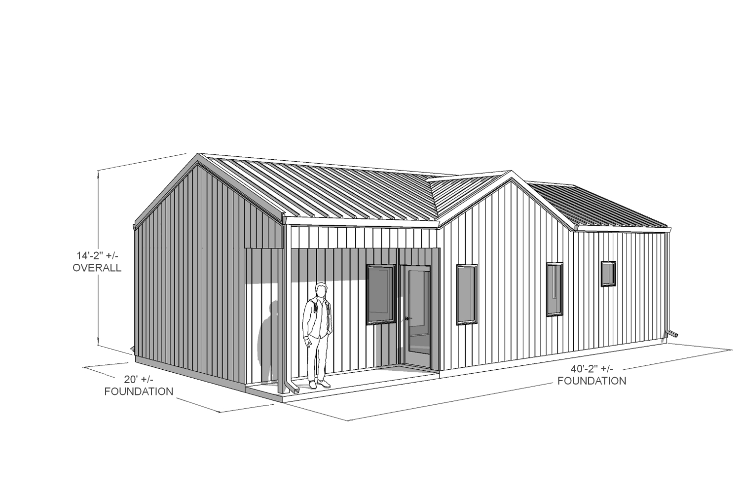 Laurel 682 Modern back dimension drawing