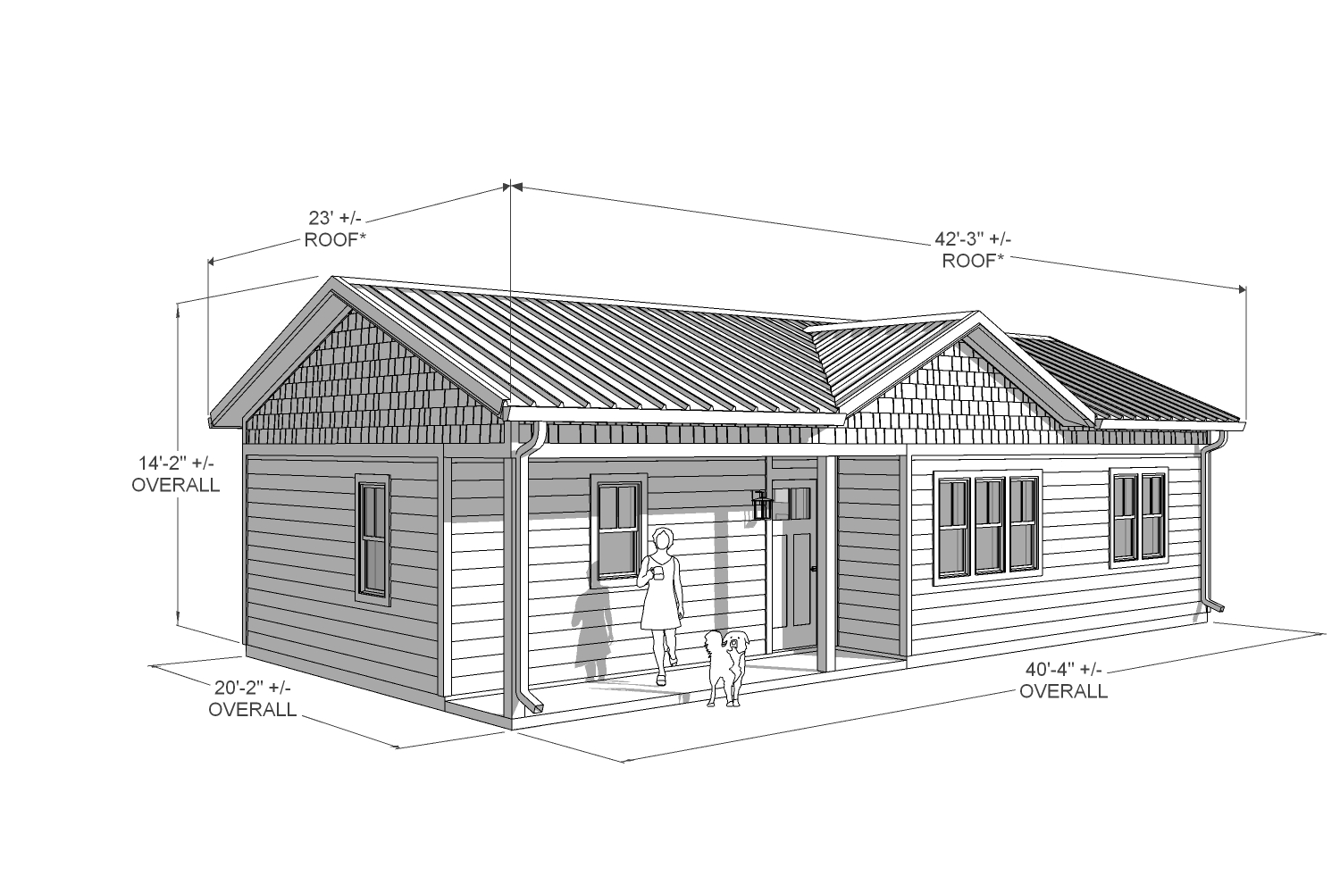Laurel 682 Craftsman front dimension drawing