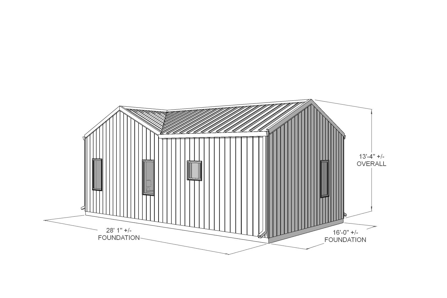 robinia 450 modern back technical drawing
