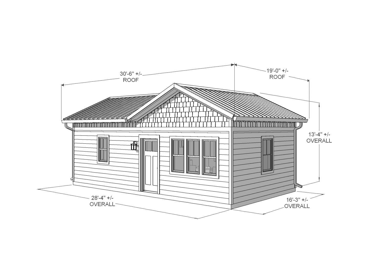 robinia 450 craftsman front technical drawing