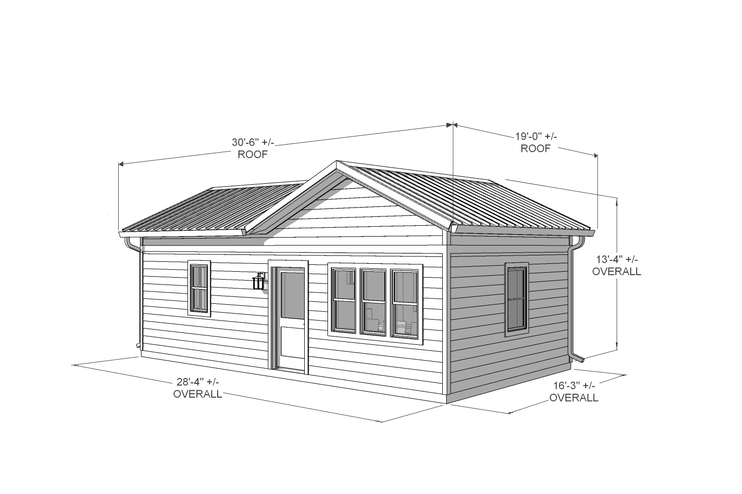 robinia 450 traditional front technical drawing